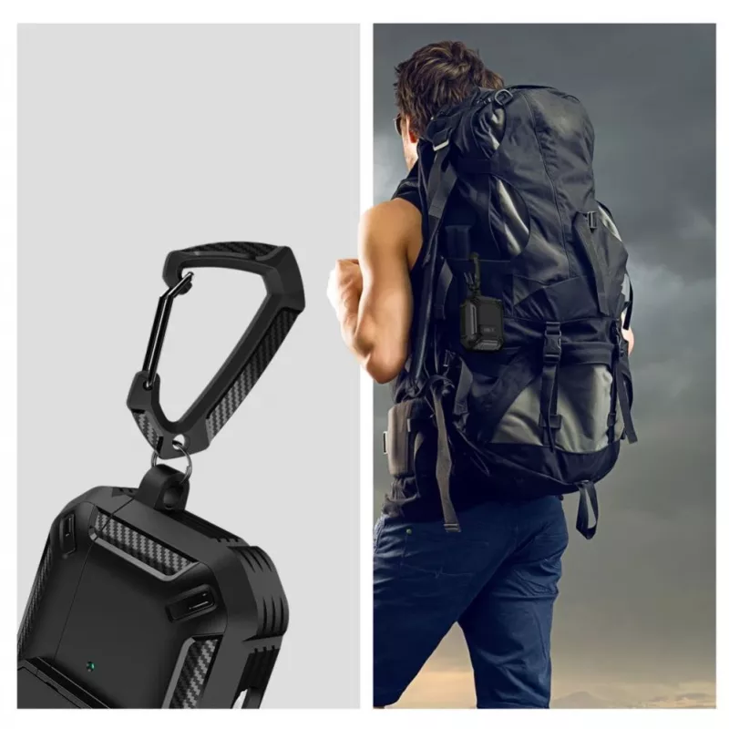 Tech-Protect Carbonox Case für AirPods 4 - Schwarz