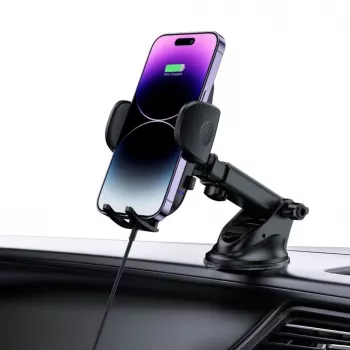 Tech-Protect CM15W-V1 Universaler Auto-Handyhalter mit 15W Qi-Ladegerät für Armaturenbrett und Lüftung - Schwarz