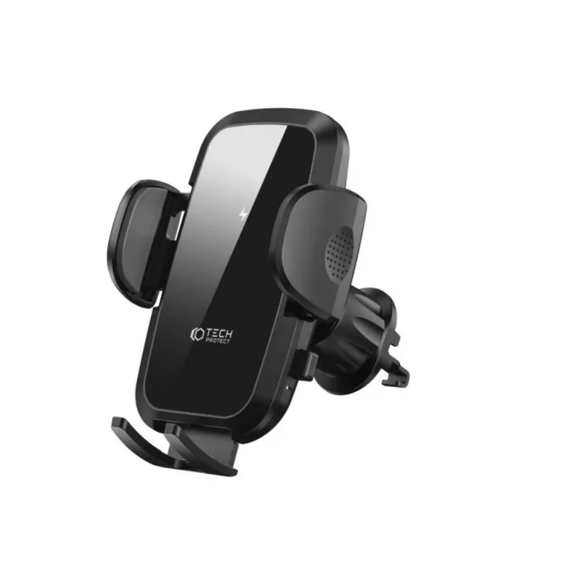Tech-Protect CM15W-V1 Universaler Auto-Handyhalter mit 15W Qi-Ladegerät für Armaturenbrett und Lüftung - Schwarz