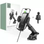 Tech-Protect CM15W-V1 Universaler Auto-Handyhalter mit 15W Qi-Ladegerät für Armaturenbrett und Lüftung - Schwarz