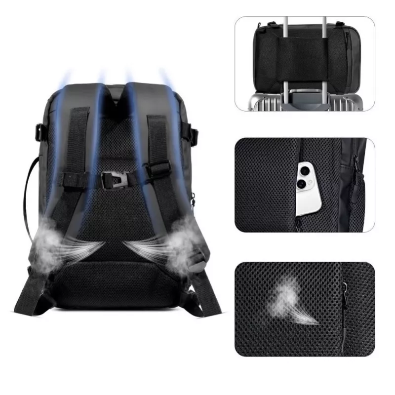 Tech-Protect Defender S50 Rucksack für Ryanair & Wizzair, 20L Laptop - Schwarz