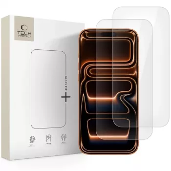 Tech-Protect Glass Fit+ 2er-Pack Panzerglas-Displayschutz für iPhone 16 Pro / 17 / 17 Pro - Transparent