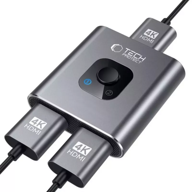 Tech-Protect HB07 USB-C Hub Adapter 2-in-1 HDMI 4K 60Hz - Grau