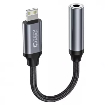 Tech-Protect Lightning (Stecker) auf 3,5-mm-Klinke (Buchse) Adapter - Weiß