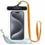 Tech-Protect Magmat Hybrid Case für Apple iPhone 15 Pro Max, Schwarz/Orange, MagSafe-kompatibel