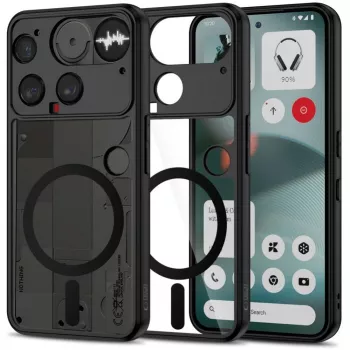 Tech-Protect MagMat MagSafe Hülle für Nothing Phone 3 - Schwarz und Transparent