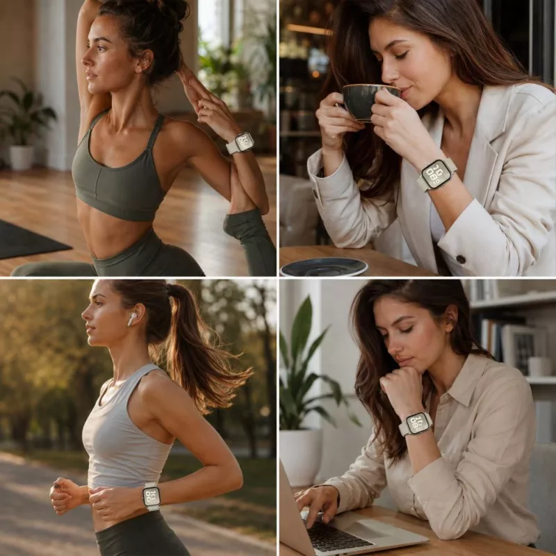 Tech-Protect Nylon-Armband für Huawei Watch Fit 3 / 4 / 4 Pro / 5 / 5 Pro - Weiß