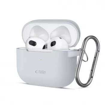 Tech-Protect Silicone Hook Case für Apple AirPods 3 - Grau