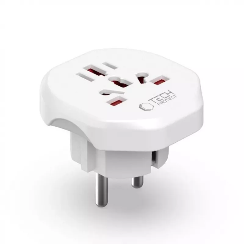 Tech-Protect Universal WL-09 Universal-Reiseadapter von EU Weiß