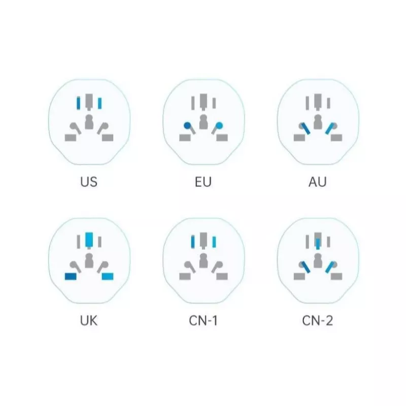 Tech-Protect Universal WL-09 Universal-Reiseadapter von EU Weiß