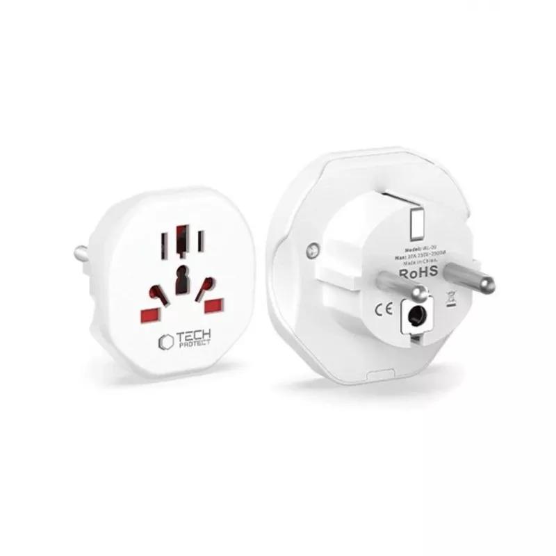 Tech-Protect Universal WL-09 Universal-Reiseadapter von EU Weiß