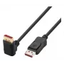 Techly DisplayPort 1.4 Kabel M/M 4K@120Hz 1m Schwarz Einseitig Abgewinkelt ICOC-DSP-A14-010NT9