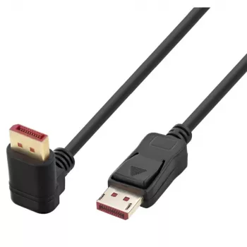 Techly DisplayPort 1.4 Kabel M/M 4K@120Hz 2m Schwarz Einseitig Abgewinkelt ICOC-DSP-A14-020NT9