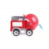 TECHNOK Feuerwehrauto mit Leiter, Helm und Feuerwehrmann 3978