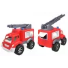 TECHNOK Feuerwehrauto mit Leiter, Helm und Feuerwehrmann 3978