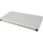 TECLINE 24-Port LC Duplex Multimode Glasfaser-Rack-Spleißbox, Schublade, Lichtgrau RAL 7035, 19 Zoll 1U, Kupplungen enthalten 90768