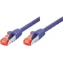 TECLINE Cat 6 S-STP PIMF Patchkabel, Violett, 0,5 m, Slim Bend Protection 71500V