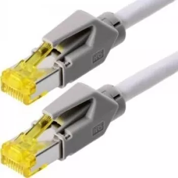 TECLINE Dätwyler S/FTP Cat 6a Patchkabel, PiMF, LSZH, Grau, 5 m, Hirose TM31 Stecker, 1200 MHz 78005