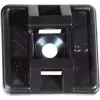 TECLINE Selbstklebende Kabelbinder-Sockel für Kabelbinder bis 4,8 mm Breite, Schwarz, 100 Stück 690048S