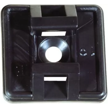 TECLINE Selbstklebende Kabelbinder-Sockel für Kabelbinder bis 4,8 mm Breite, Schwarz, 100 Stück 690048S