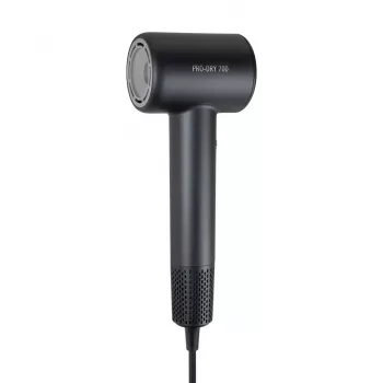 TEESA PRO DRY 700 Haartrockner 2200W Ionen-AC-Motor mit Kaltluftfunktion, 3 Heiz- und 2 Geschwindigkeitsstufen, Konzentrator und Diffusor, Schwarz