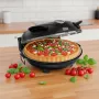 TEESA SUPREME Pizzaofen, 1200 W, 32 cm, Sichtfenster, herausnehmbarer Stein
