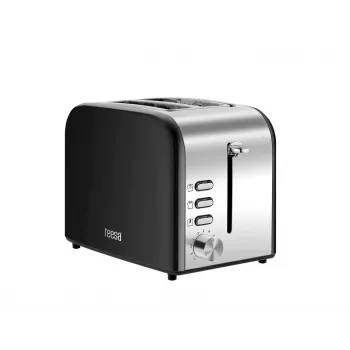 Teesa TSA3300 850W 2-Slice Toaster mit 7 Bräunungsstufen, Auftauen & Wiederaufwärmen, Edelstahl