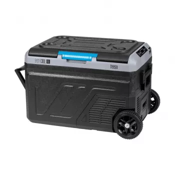TEESA TSA6004 Professioneller Kompressor-Reisekühlschrank/-Gefrierschrank 40L DC12/24 AC 230V Batterieoption, große Räder, stabiler Griff, Bluetooth, Doppelkammern
