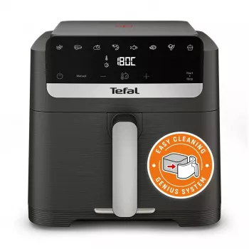 Tefal ActiFry 2-in-1 Heißluftfritteuse EY866HE1, 1,7 kg, 1500 W, Schwarz & Silber