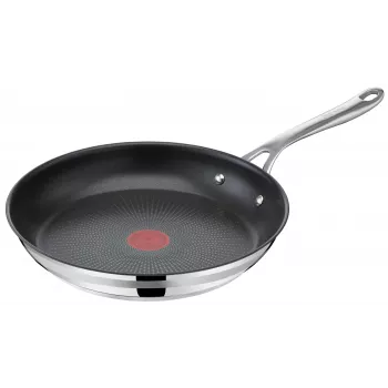 TEFAL Cook Smart Bratpfanne von Jamie Oliver, Edelstahl, 28 cm, Schwarz