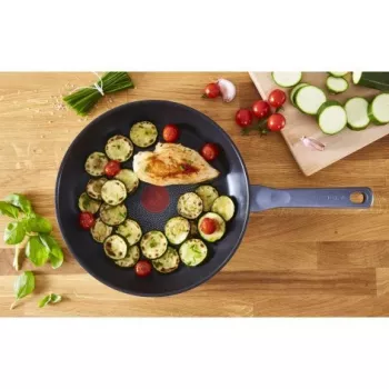 Tefal Daily Cook G7300455 24 cm Bratpfanne, Edelstahl, Titanium 2X Antihaft, Thermo-Signal, für alle Herdarten