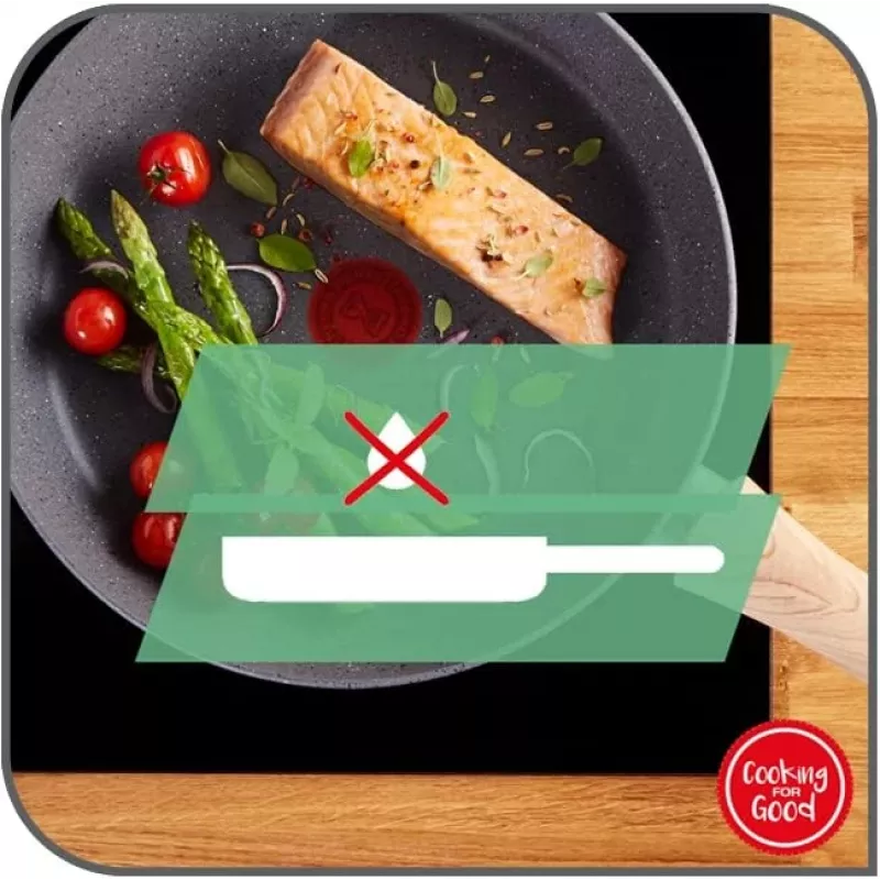Tefal Duetto+ Bratpfanne 28 cm, Edelstahl, Titan-Antihaftbeschichtung, Induktion - G7320634
