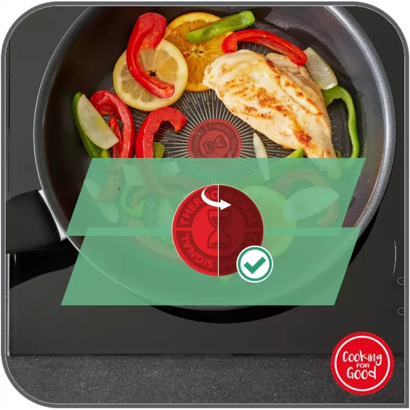 Tefal Duetto+ Bratpfanne 28 cm, Edelstahl, Titan-Antihaftbeschichtung, Induktion - G7320634