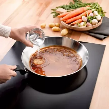 Tefal Duetto On 20 cm Bratpfanne aus Edelstahl mit Antihaftbeschichtung aus Titan und Thermo-Signal