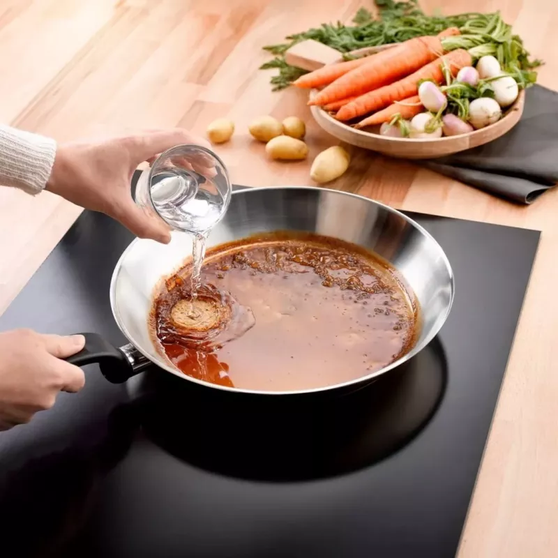 Tefal Duetto On 20 cm Bratpfanne aus Edelstahl mit Antihaftbeschichtung aus Titan und Thermo-Signal