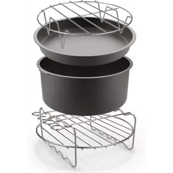 TEFAL Easy Fry Zubehörset für OBH Nordica XXL Heißluftfritteusen - Backform, Spießhalter, 5 Spieße