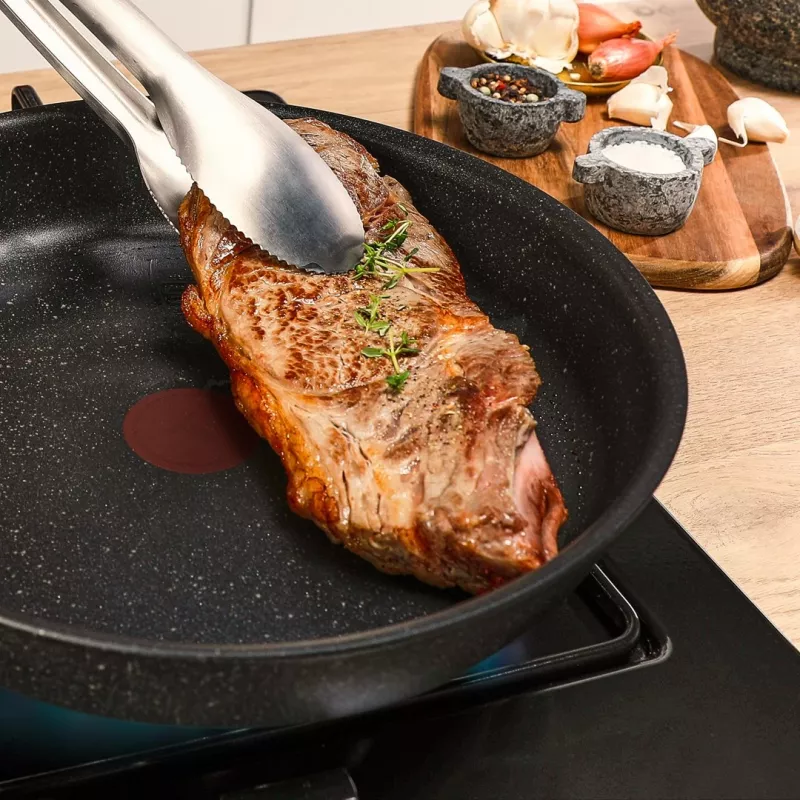 Tefal Expertise Plus 20 cm Bratpfanne mit Titanium Excellence Antihaftbeschichtung und Thermo-Spot