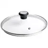 Tefal Glasdeckel Ø30cm – Deckel aus gehärtetem Glas für Kochgeschirr mit Dampföffnung, Edelstahlrand, spülmaschinenfest