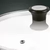 Tefal Glasdeckel Ø30cm – Deckel aus gehärtetem Glas für Kochgeschirr mit Dampföffnung, Edelstahlrand, spülmaschinenfest