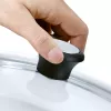 Tefal Glasdeckel Ø30cm – Deckel aus gehärtetem Glas für Kochgeschirr mit Dampföffnung, Edelstahlrand, spülmaschinenfest