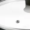 Tefal Glasdeckel Ø30cm – Deckel aus gehärtetem Glas für Kochgeschirr mit Dampföffnung, Edelstahlrand, spülmaschinenfest