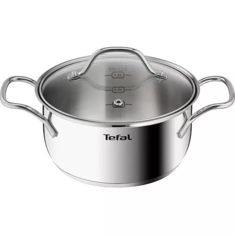 Tefal Intuition B864SA74 Edelstahl-Kochgeschirr-Set, 10-teilig, induktionsgeeignet, ofenfest, spülmaschinenfest