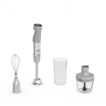 Tefal Quickchef+ HB673B30 Stabmixer 1000 W Grau, Edelstahl