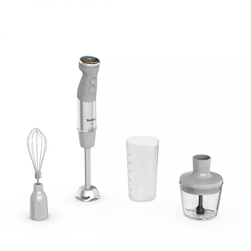 Tefal Quickchef+ HB673B30 Stabmixer 1000 W Grau, Edelstahl
