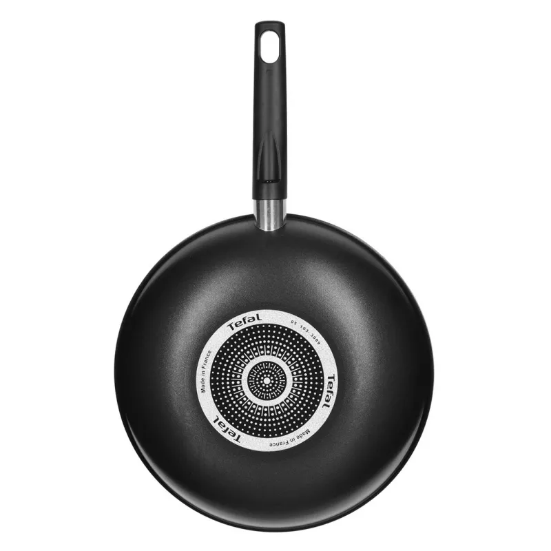 Tefal Simplicity 28 cm Wokpfanne B5821902 – Aluminium Antihaftbeschichtung mit Thermo-Spot, für Gas/Elektro/Keramik/Halogen