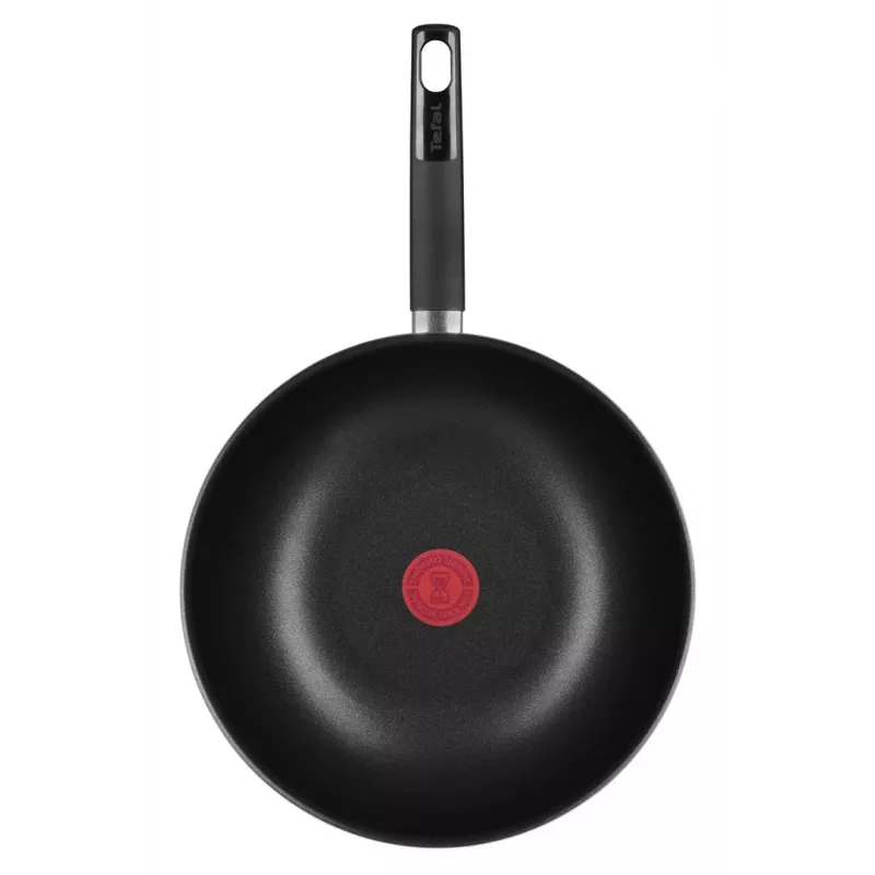 Tefal Simplicity 28 cm Wokpfanne B5821902 – Aluminium Antihaftbeschichtung mit Thermo-Spot, für Gas/Elektro/Keramik/Halogen