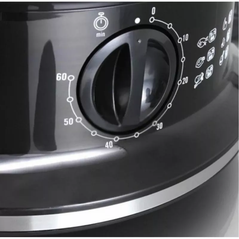 Tefal VC140135 Convenient Dampfgarer, 2 Körbe, 6,5 L, 900 W, Schwarz