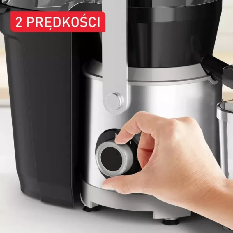 Tefal ZE660D10 Zentrifugal-Entsafter 800 W Schwarz/Silber