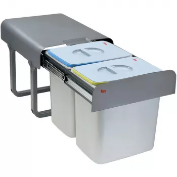 Teka ECO EASY 45 30 L 2 Basket(s) Galvanized Steel Grey Built-in Waste Bin System