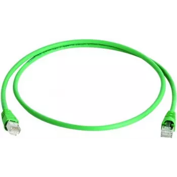 Telegärtner 100008571 RJ45 Patchkabel, CAT 5e F/UTP, 3,0 m, Grün, flammhemmend, mit Knickschutz